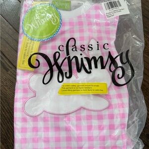 Pink Gingham Classic Whimsy Easter pajamas 5t